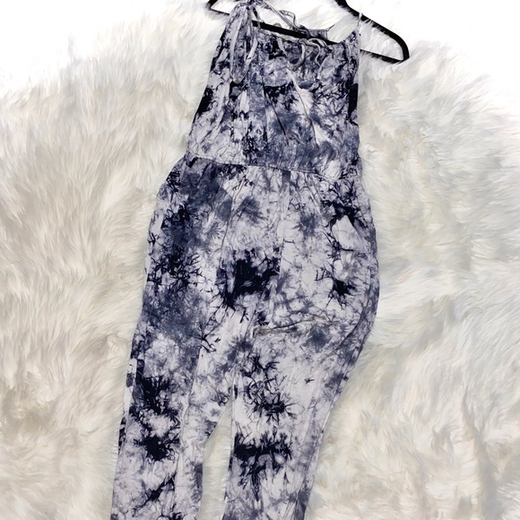 Tie dye plus size stretchy jumpsuit - Picture 2 of 8